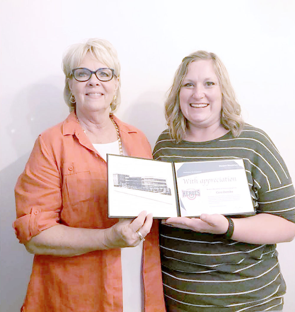 DeMike presented Modern Woodmen Hometown Hero award