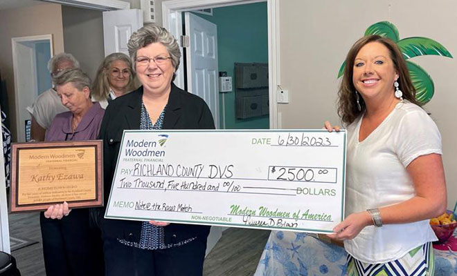 Local Modern Woodmen members honor Hometown Hero